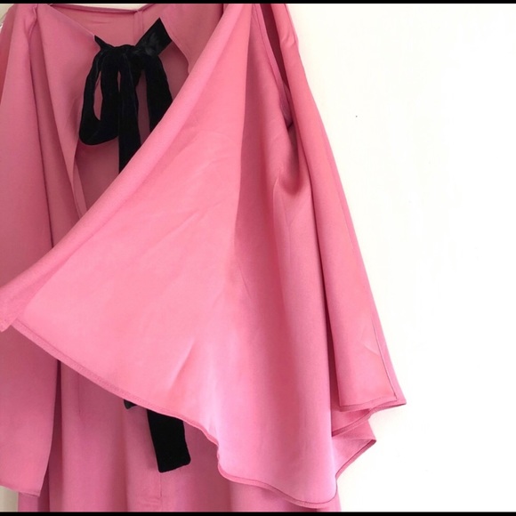 Massimo Dutti Limited-edition Pink Slit Sleeves Wide Leg Jumpsuit Size 8 - Picture 6 of 7